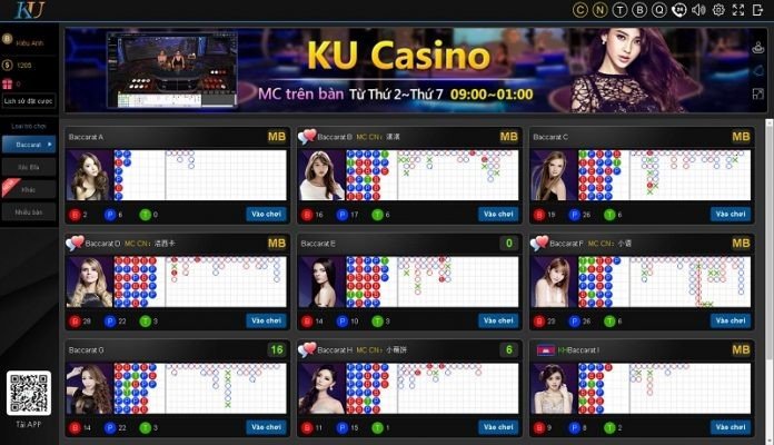Ku Casino có giao diện đẹp mắt