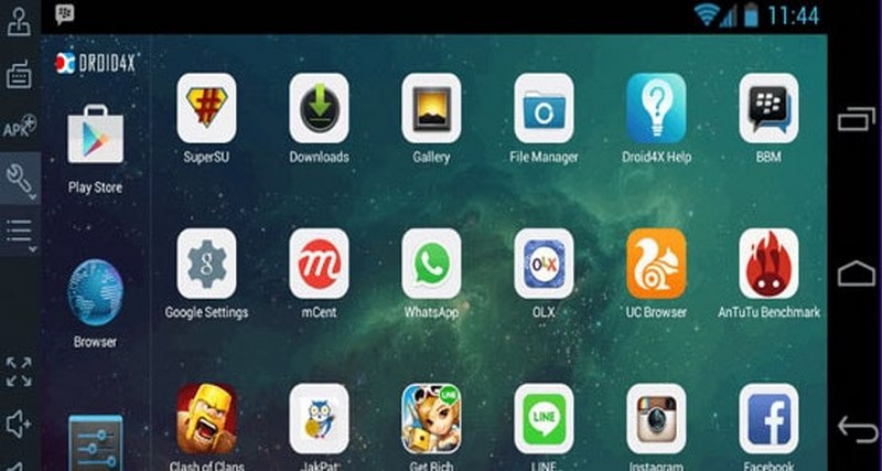 phần mềm giải lập Android Droid4X