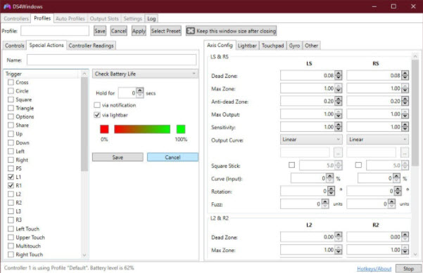 cấu hình ds4windows