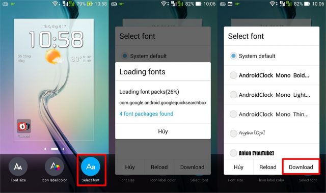 đổi font android