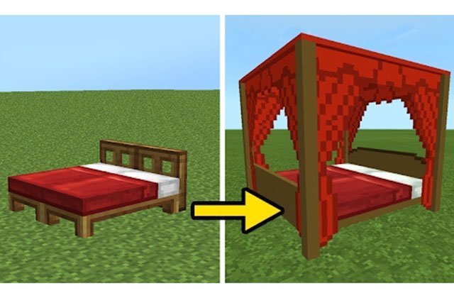 cách làm nên một chiếc giường trong minecraft