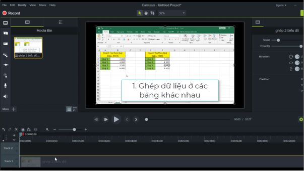 Kéo video vào chỗ để edit