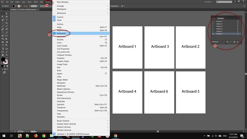 Sắp xếp lại Artboards trong Adobe Illustrator 2018 (1)