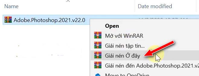 Tải và giải nén file vừa tải