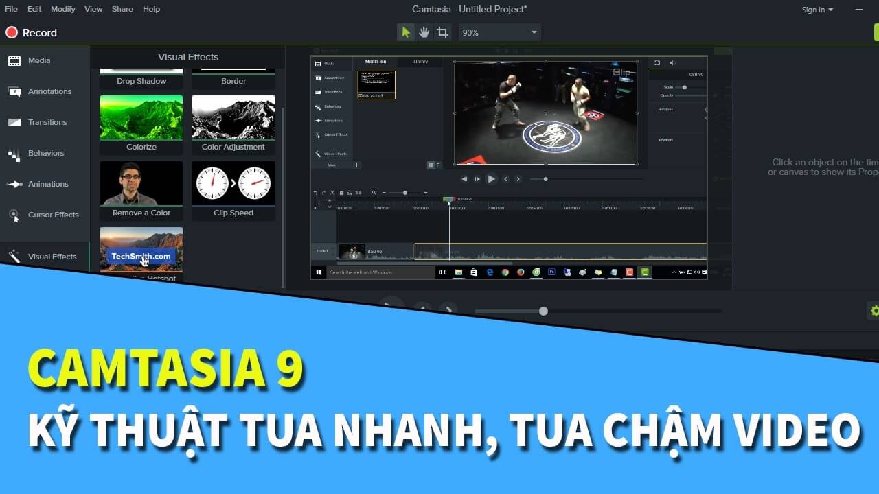 Thay đổi tốc độ video (tua nhanh, làm chậm) với camtasia