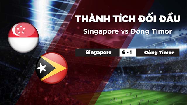 Lịch sử đối đầu giữa 2 đội Singapore vs Đông Timor