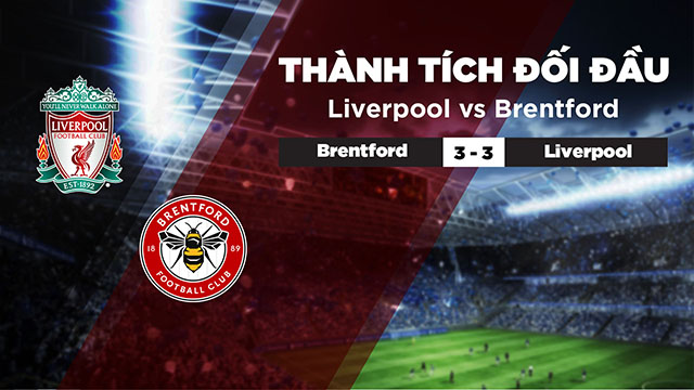 Lịch sử đối đầu của 2 đội Liverpool vs Brentford trong quá khứ