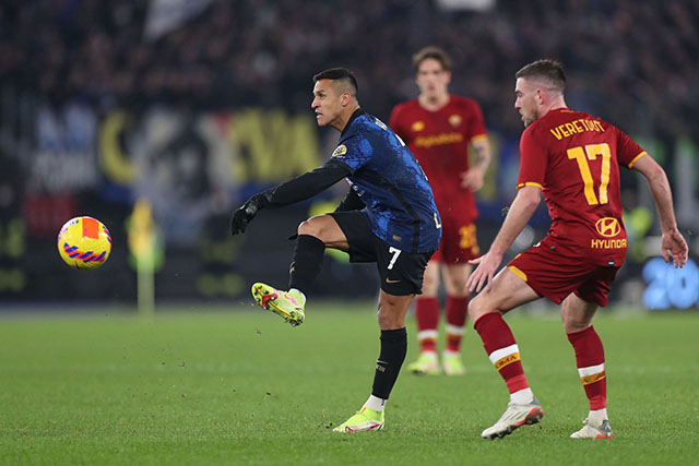 Inter Milan vs AS Roma tứ kết Coppa Italia 2021/22